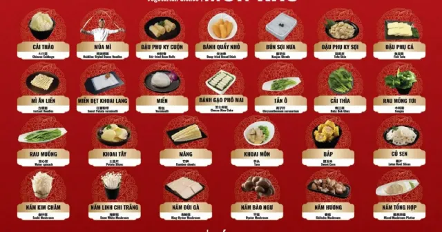 Menu của Haidilao