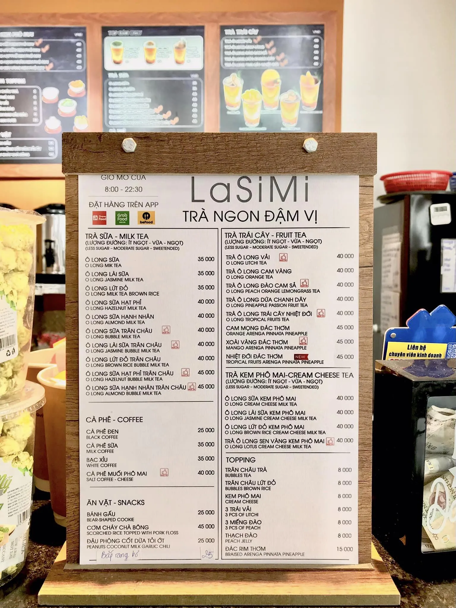 Menu Lasimi Nha Trang